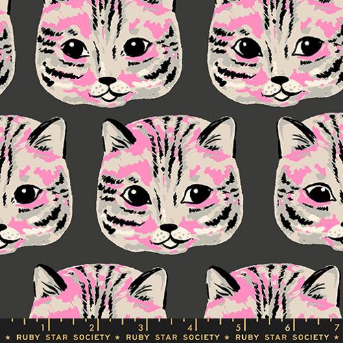 CANVAS: Oops All Cats Black by Sarah Watts for Ruby Star Society RS2153 14L
