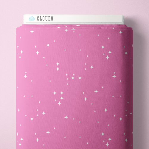 Jolly Tidings - Sparkle Bright Pink by Whim and Joy for Cloud9 Fabrics