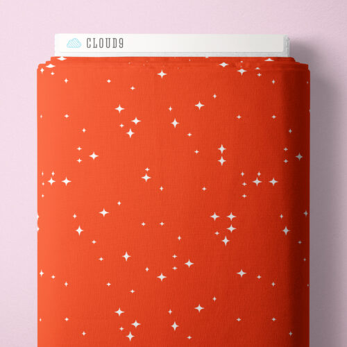 Jolly Tidings - Sparkle Bright Red by Whim and Joy for Cloud9 Fabrics