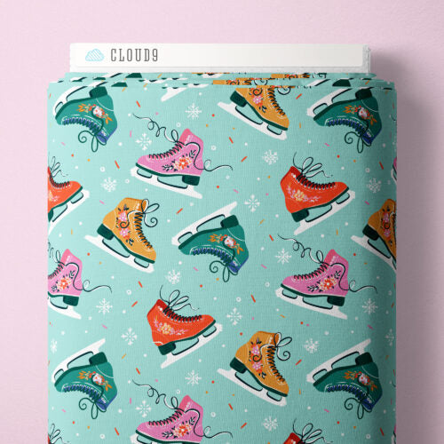 Jolly Tidings - Skate to Be by Whim and Joy for Cloud9 Fabrics