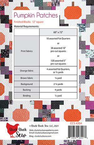 Pumpkin Patches - Paper Pattern - by Cluck Cluck Sew