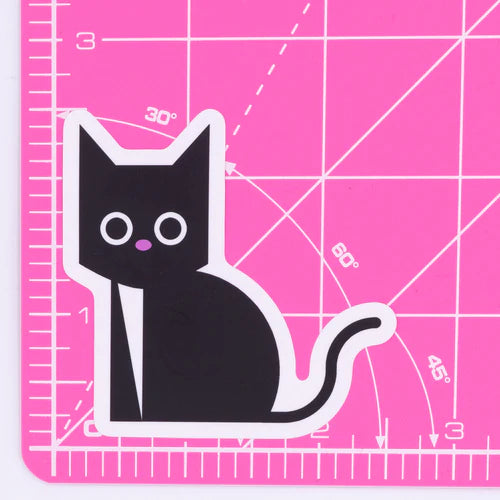 Black Cat Sticker by Corrine Sovey