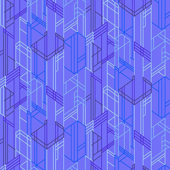 CHRISTMAS SALE: Century Prints - Deco Glo Meander Huckleberry CS-276-P by Giucy Giuce