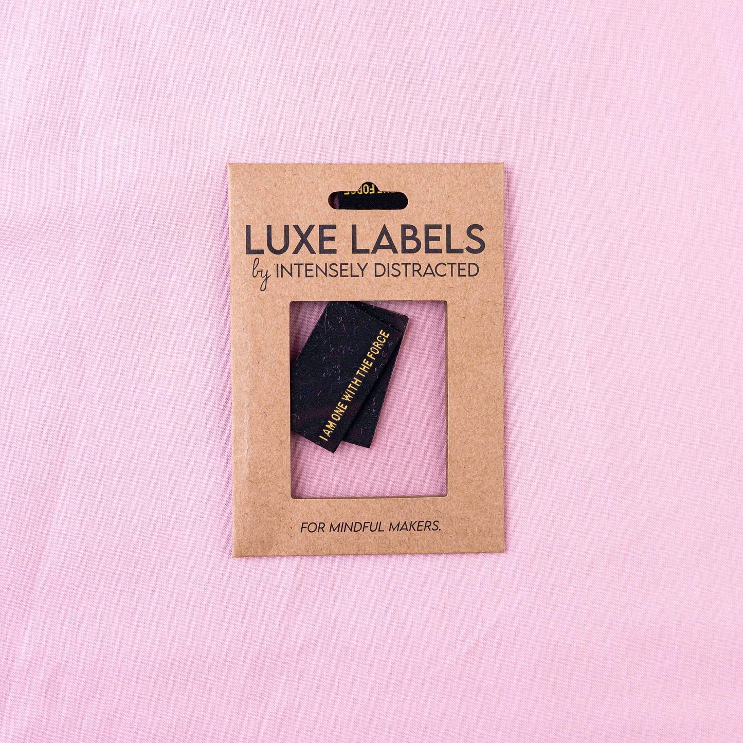 I Am One With the Force - Woven Luxe Sew In Label by Intensely Distracted