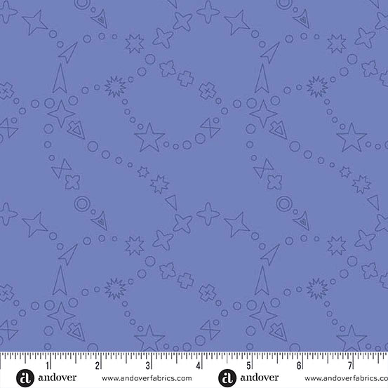 Color Camp - Dusk by Alison Glass Trailmap Muted Blueberry A-10421-P1