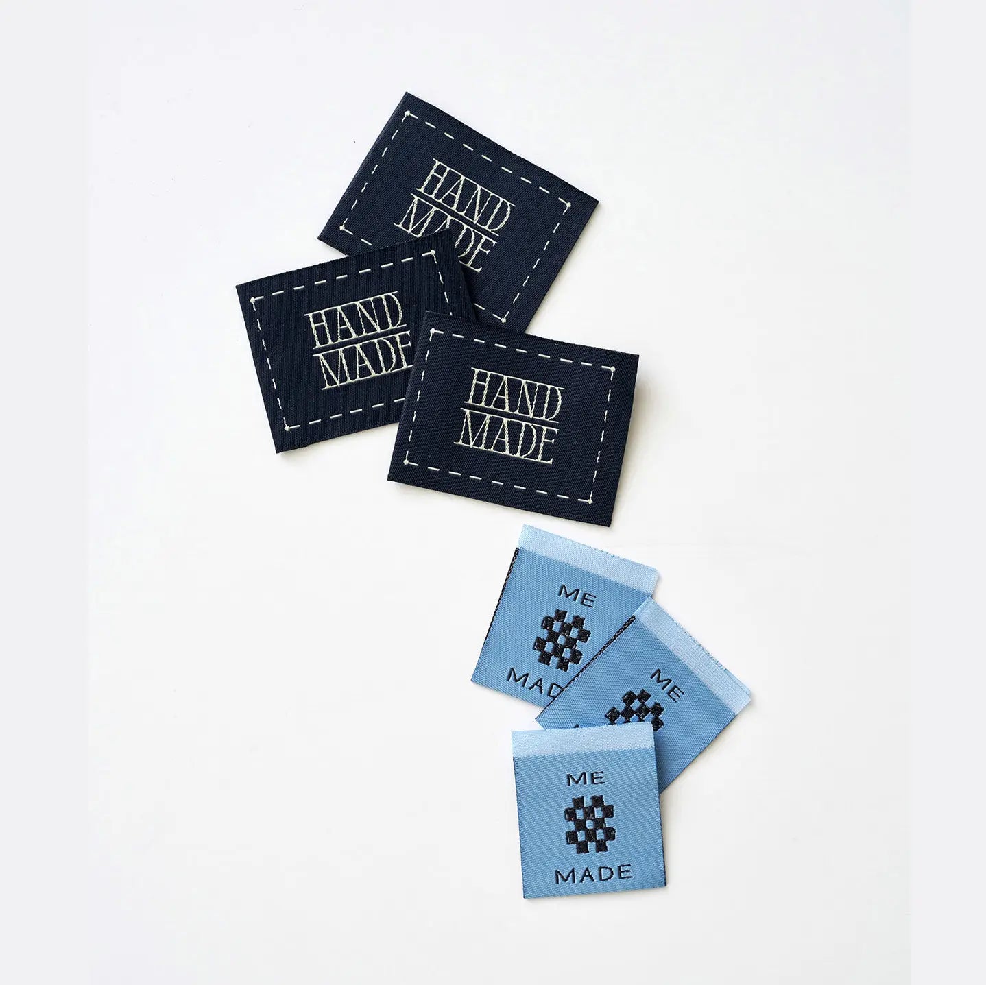 Handmade Stitch Frame Labels in Blue by Matchy Matchy
