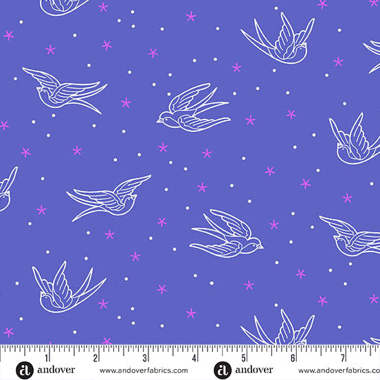 Perfect Day -Swallows Blue by Libs Elliott for Andover