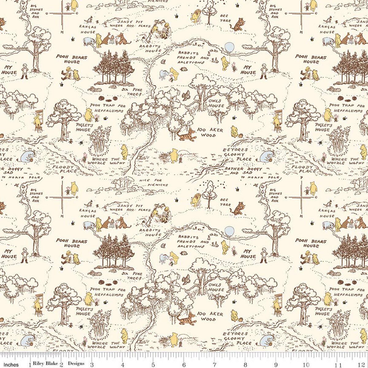 PREORDER: Winnie the Pooh Baby Aker Map C18592-CREAM