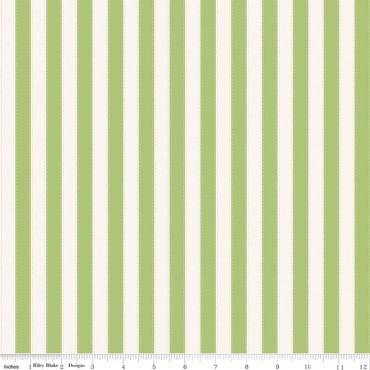 The World of Strawberry Shortcake Stripes Green by Riley Blake for Riley Blake C18565-GREEN