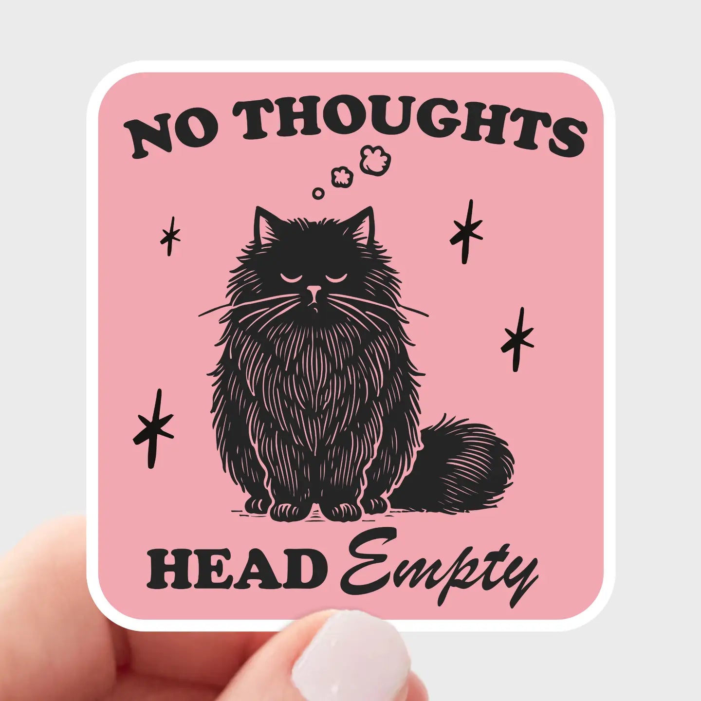 No Thoughts Head Empty Sticker by Yarnival