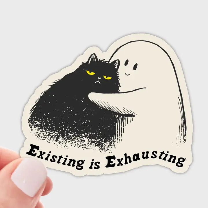 Existing is exhausting Sticker by Yarnival