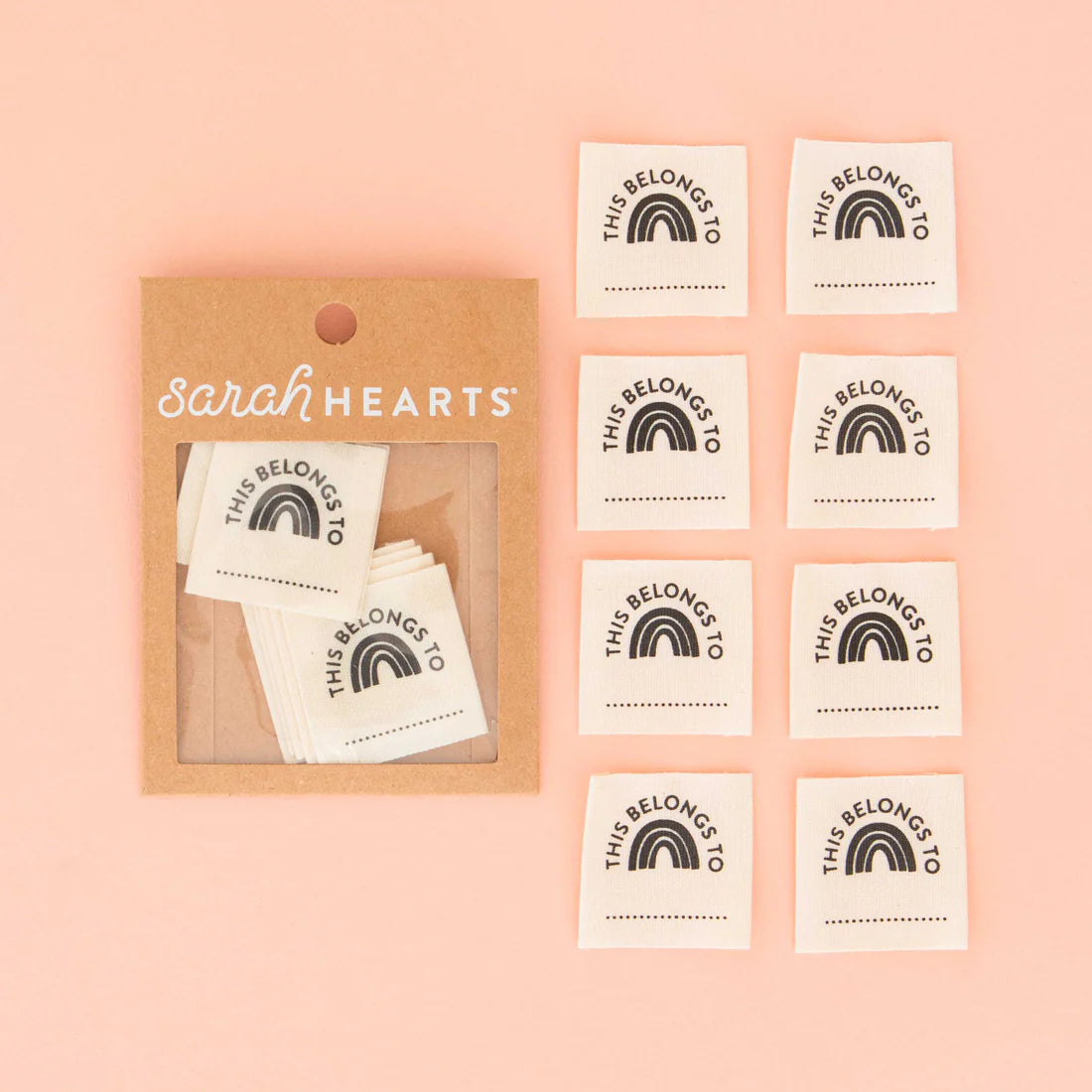 This Belongs To Organic Cotton Labels by Sarah Hearts