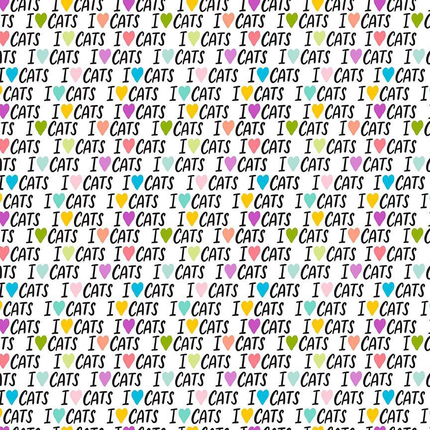 Are You Kitten Me - I LOVE CATS by Alice and Tilly for Timeless Treasures