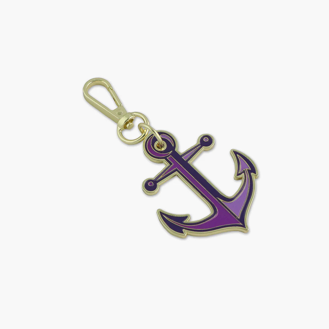 Tula Pink Anchor Floral Reef Bag Charm in Ultraviolet for Sallie Tomato