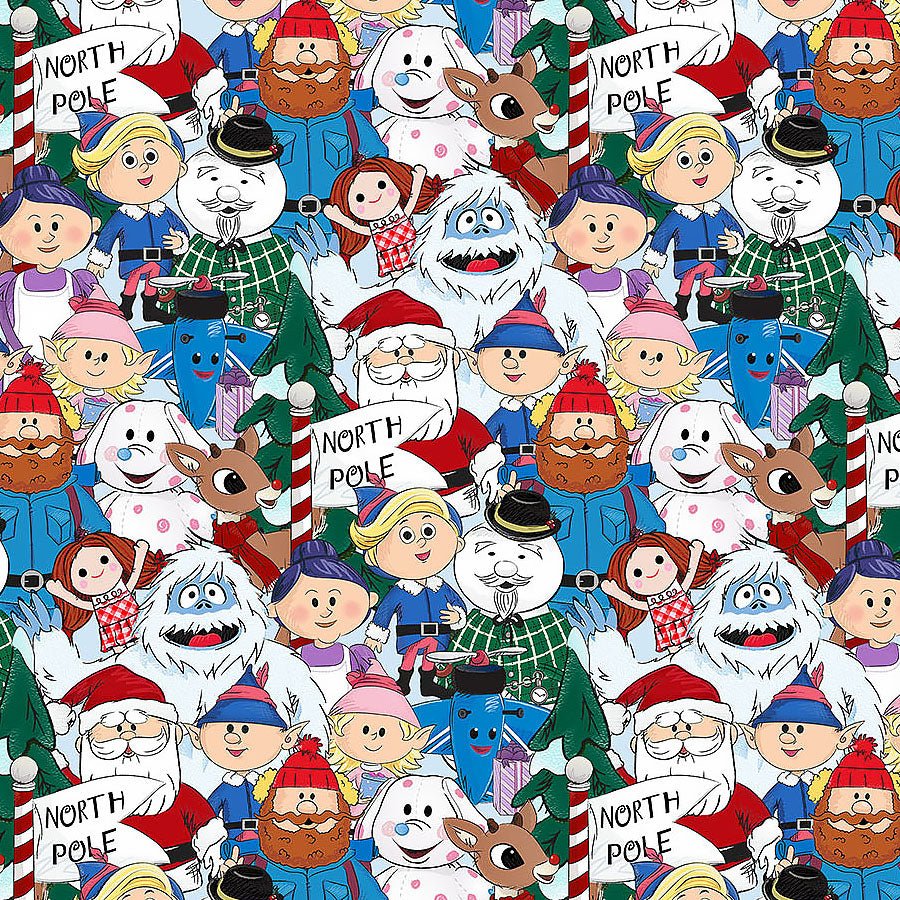 Rudolph The Red Nosed Reindeer Characters Multi by Northcott