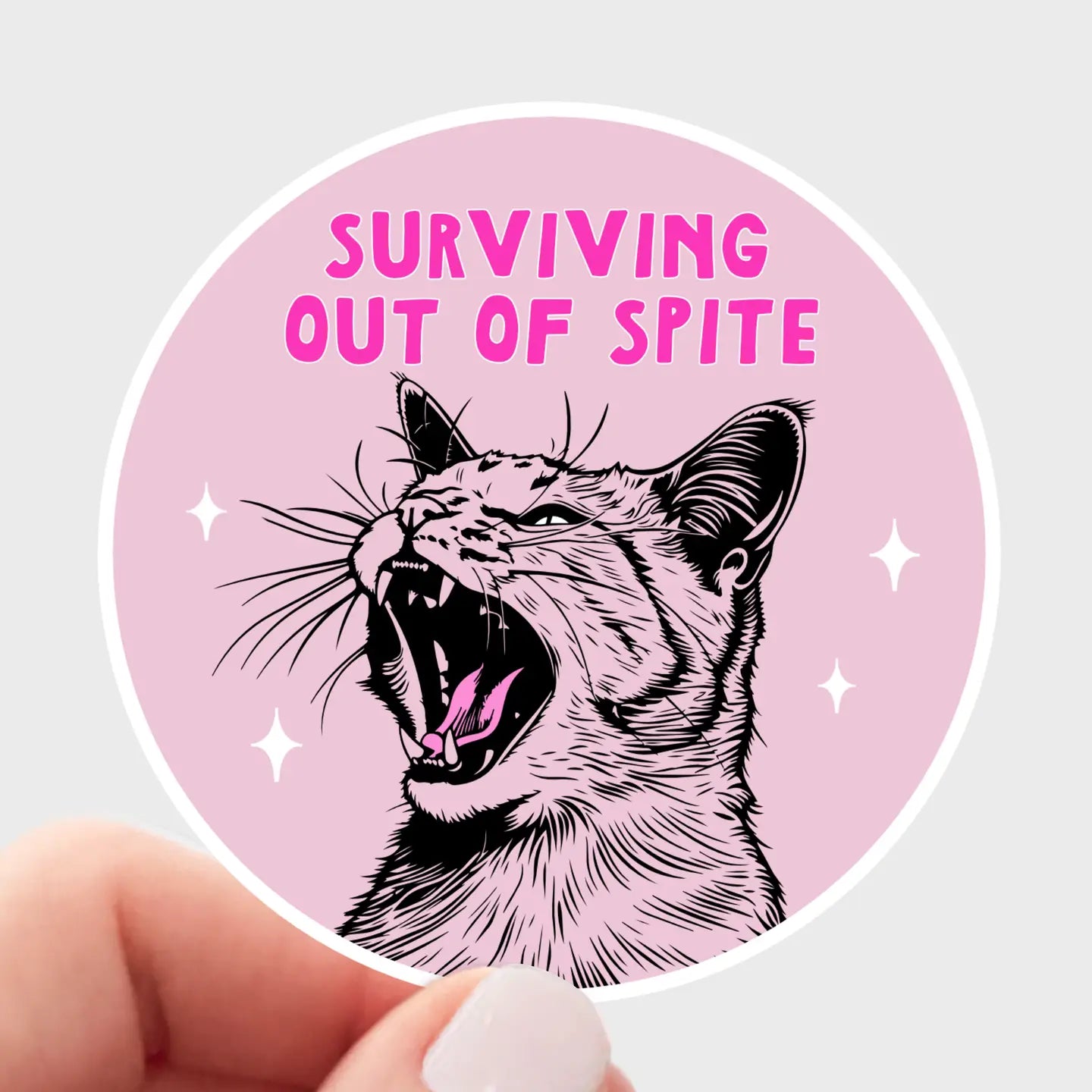 Surviving Out of Spite - Sticker by Yarnival