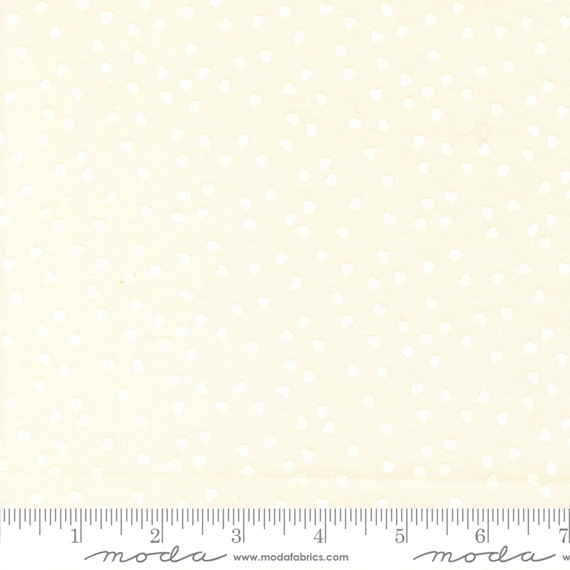 Posy Fluttered Hearts Ivory by Stacy Lee for Moda 14156 21