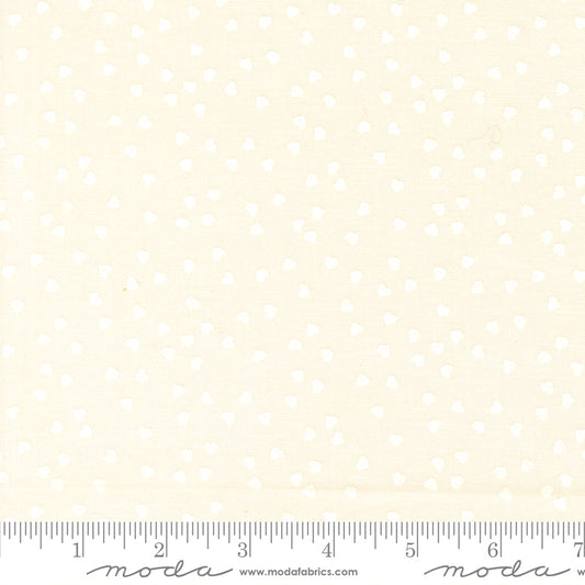 Posy Fluttered Hearts Ivory by Stacy Lee for Moda 14156 21