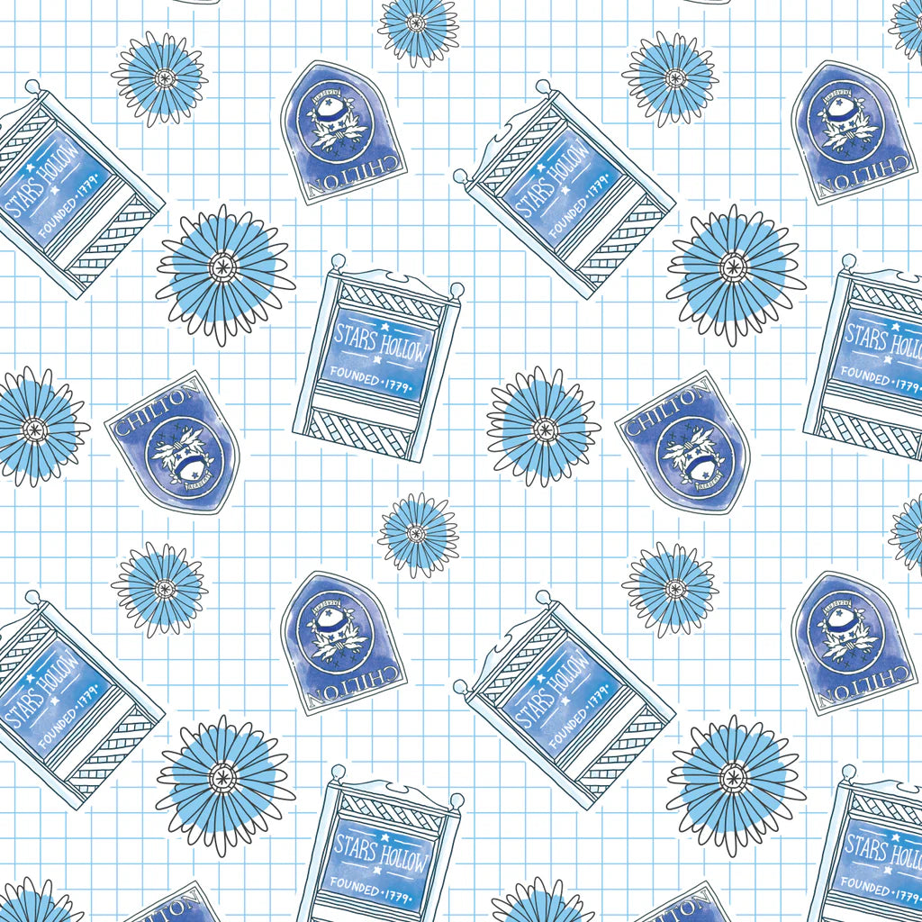 PREORDER: Gilmore Girls Collection II - Soft Stars Hollow-White- by Camelot Fabrics