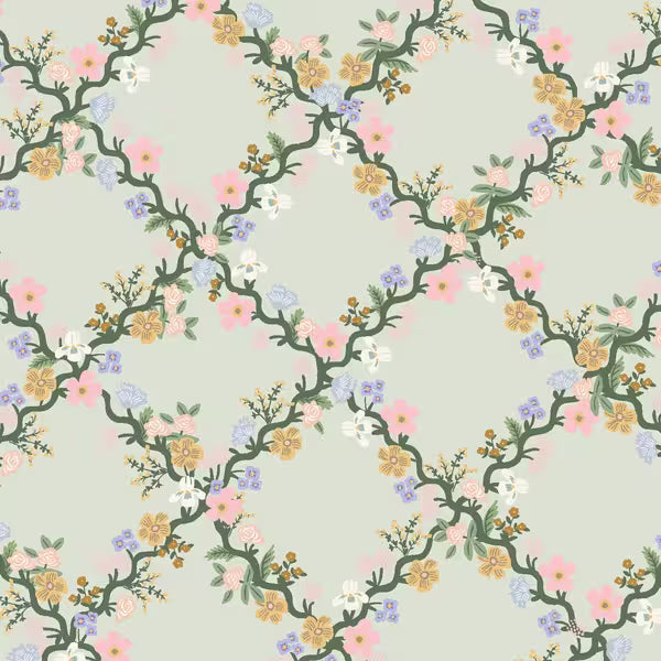 Easter II Floral Trellis in Green - RP1507-GR3 - by Rifle Paper Co.