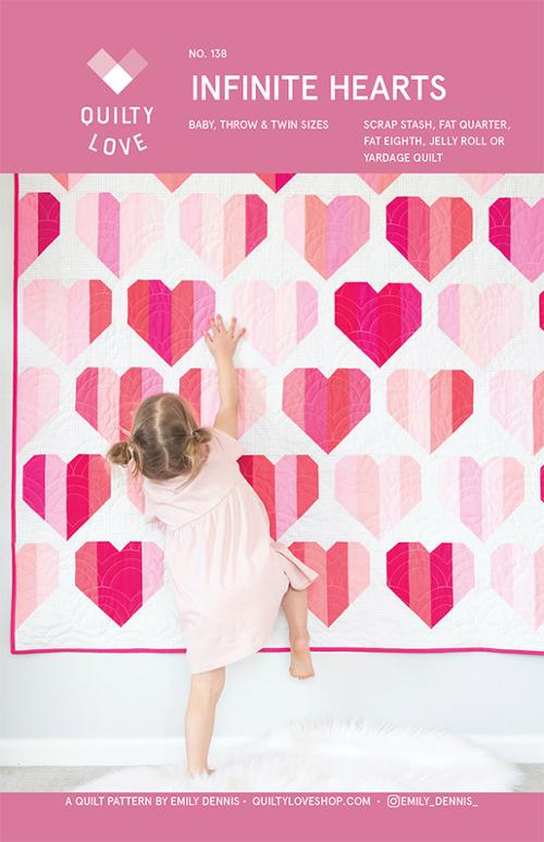 Infinite Hearts Paper Pattern by Quilty Love