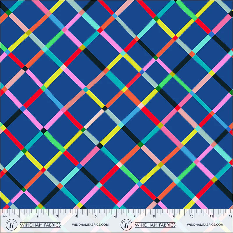 PREORDER: Happy Place - Crossing 55375D-10 Majorelle Blue by Annabel Wrigley for Windham Fabrics