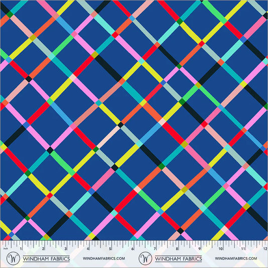 PREORDER: Happy Place - Crossing 55375D-10 Majorelle Blue by Annabel Wrigley for Windham Fabrics
