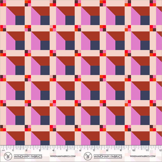 PREORDER: Happy Place - Window 55376D-9 Blush by Annabel Wrigley for Windham Fabrics