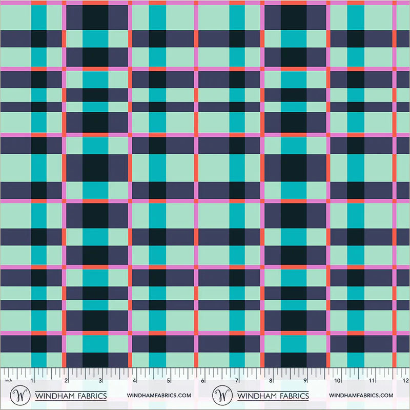 PREORDER: Happy Place - Tower 55377D-14 Turquoise by Annabel Wrigley for Windham Fabrics