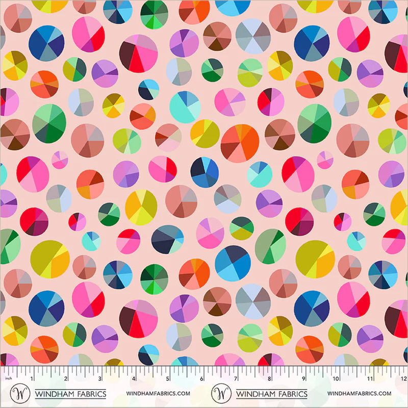 PREORDER: Happy Place - Freewheel 55378D-9 Blush by Annabel Wrigley for Windham Fabrics