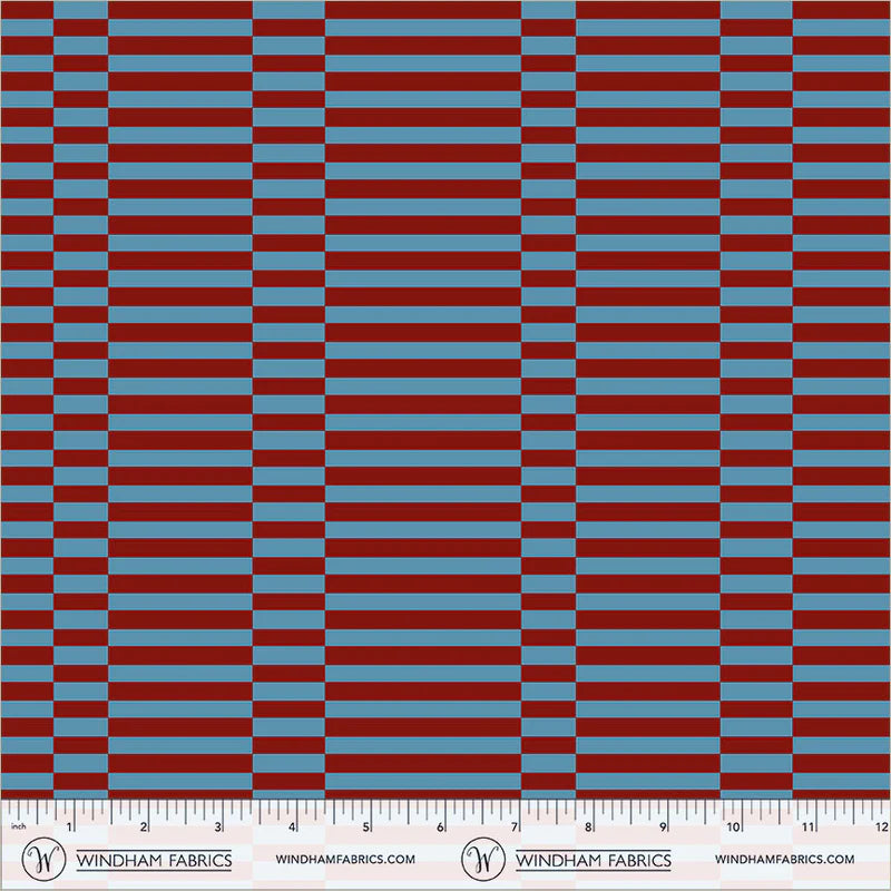 PREORDER: Annabel's Blenders - Broken Stripe 55379-7 Laguna by Annabel Wrigley for Windham Fabrics