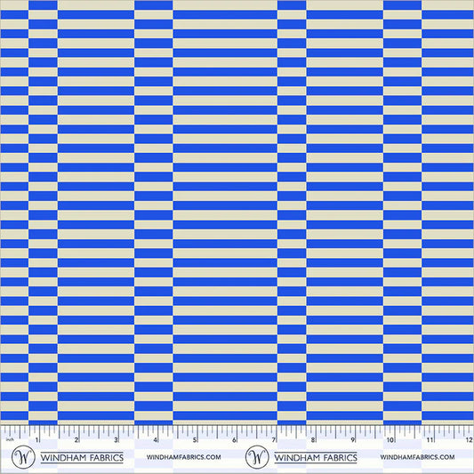 PREORDER: Annabel's Blenders - Broken Stripe 55379-8 Cobalt by Annabel Wrigley for Windham Fabrics