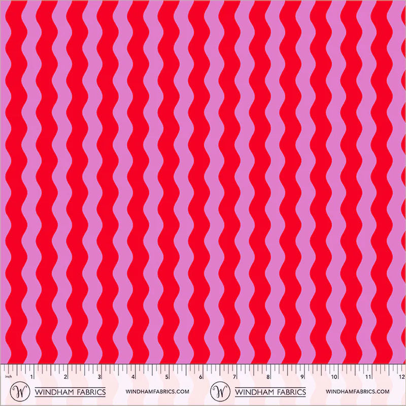 PREORDER: Annabel's Blenders - Waves 55381-1 Red/Pink by Annabel Wrigley for Windham Fabrics