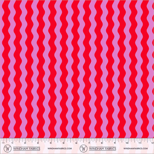 PREORDER: Annabel's Blenders - Waves 55381-1 Red/Pink by Annabel Wrigley for Windham Fabrics