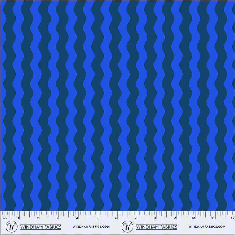 PREORDER: Annabel's Blenders - Waves 55381-8 Cobalt by Annabel Wrigley for Windham Fabrics