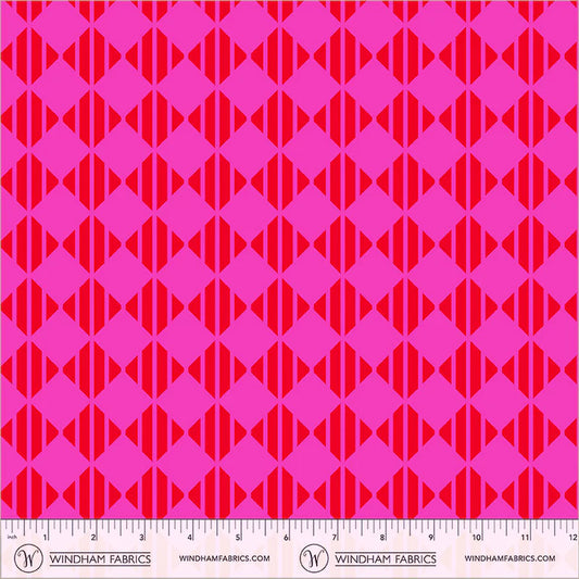 PREORDER: Annabel's Blenders - Checker 55382-1 Red/Pink by Annabel Wrigley for Windham Fabrics