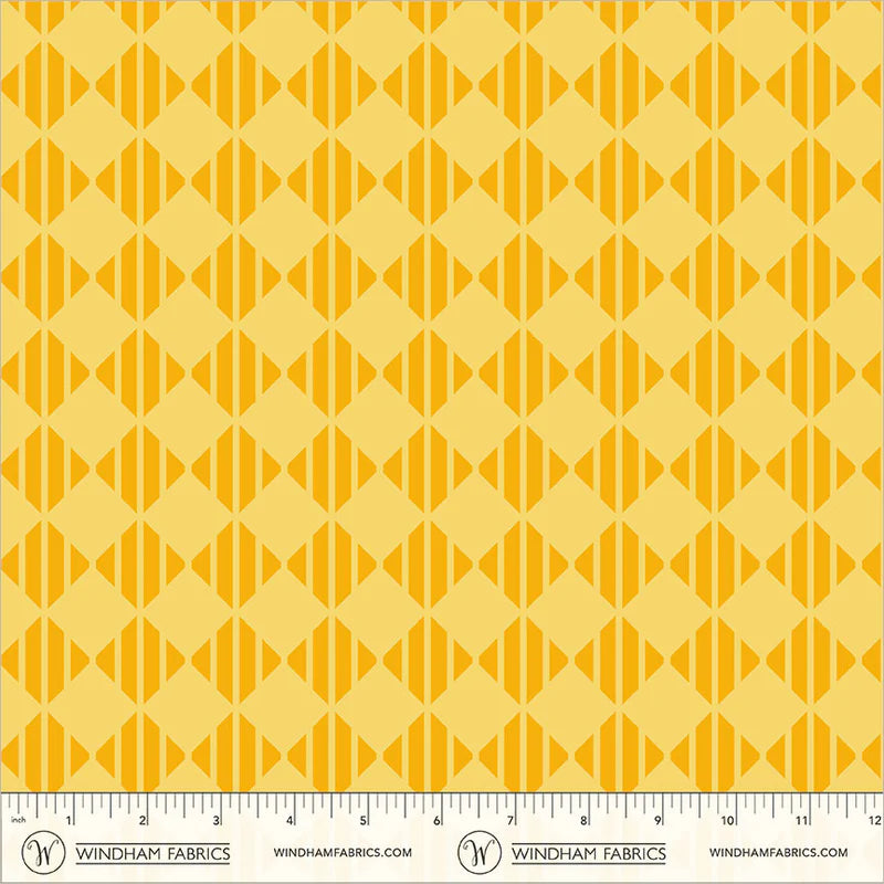 PREORDER: Annabel's Blenders - Checker 55382-19 Just Yellow by Annabel Wrigley for Windham Fabrics