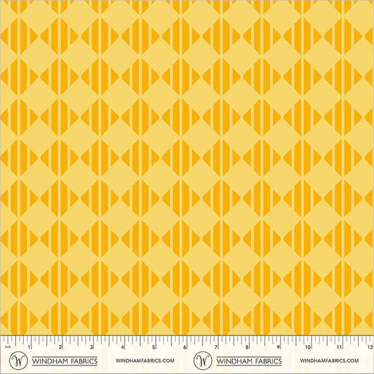 PREORDER: Annabel's Blenders - Checker 55382-19 Just Yellow by Annabel Wrigley for Windham Fabrics