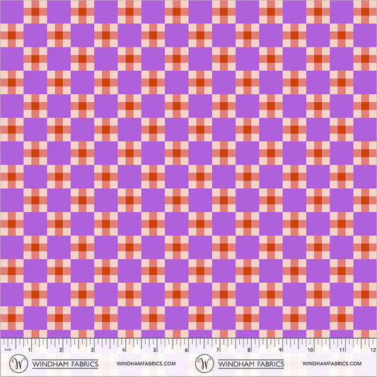 PREORDER: Annabel's Blenders - Picnic 55383-11 Coral/Lilac by Annabel Wrigley for Windham Fabrics