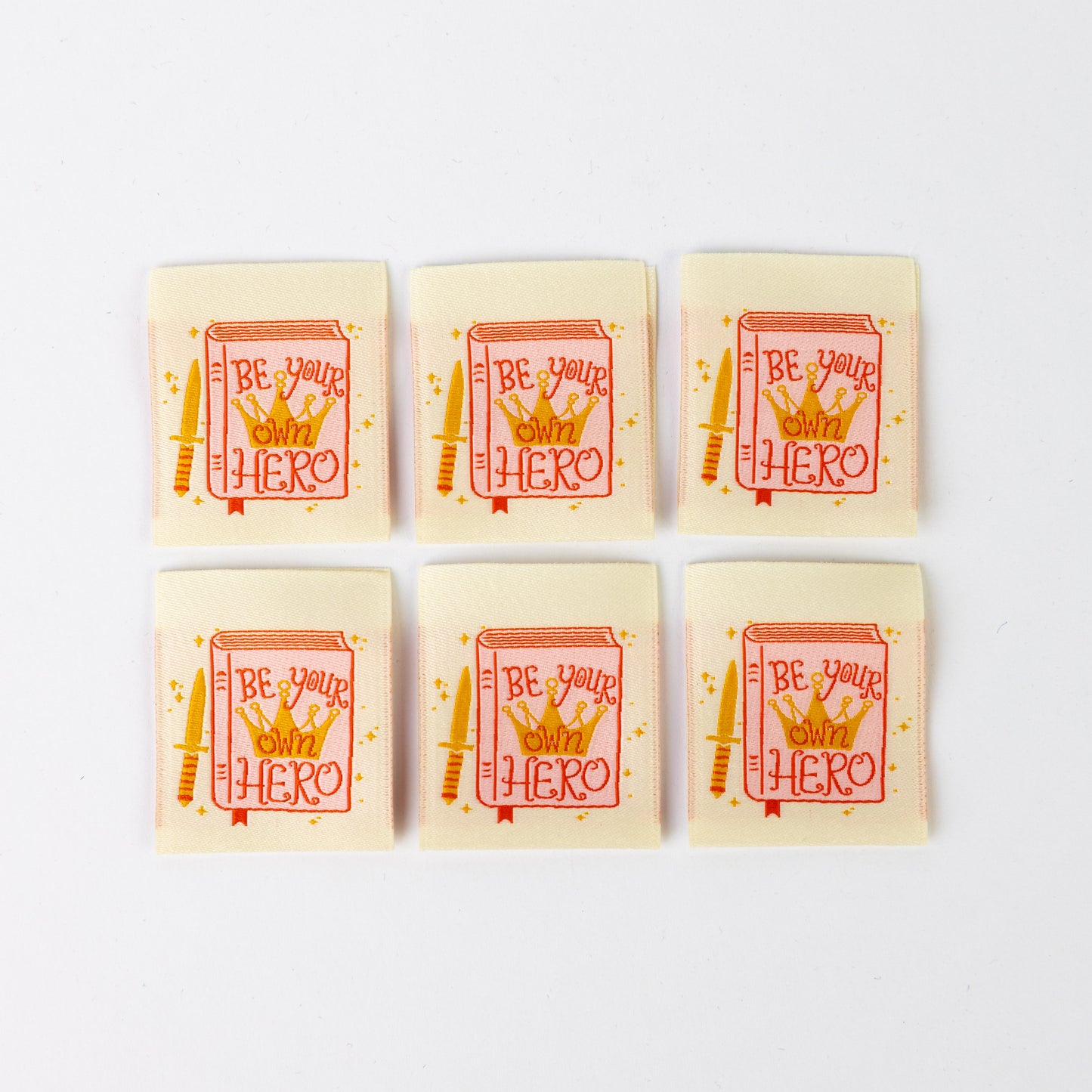Be Your Own Hero Labels by Kati Cupcake for Quilt With Miss Kate (Red)