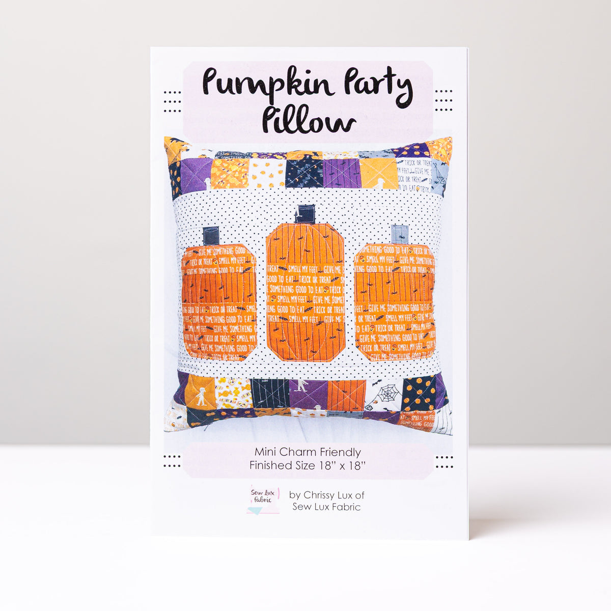 Pumpkin Party Pillow Paper Pattern