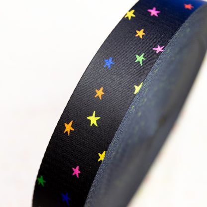 1 1/2" Black Starry Webbing by Stitch Supply Co