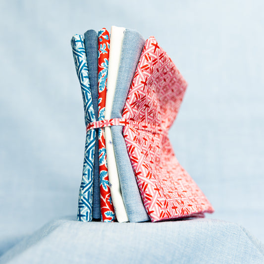 Preppy Americana 6 pc Fat Quarter Bundle