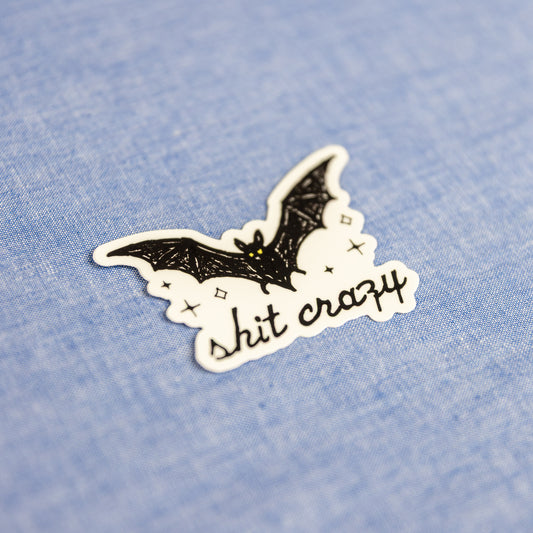 BatShit Crazy - Sticker by Yarnival Stickers