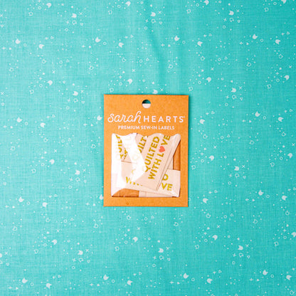 Quilted with Love Gold Woven Labels by Sarah Hearts