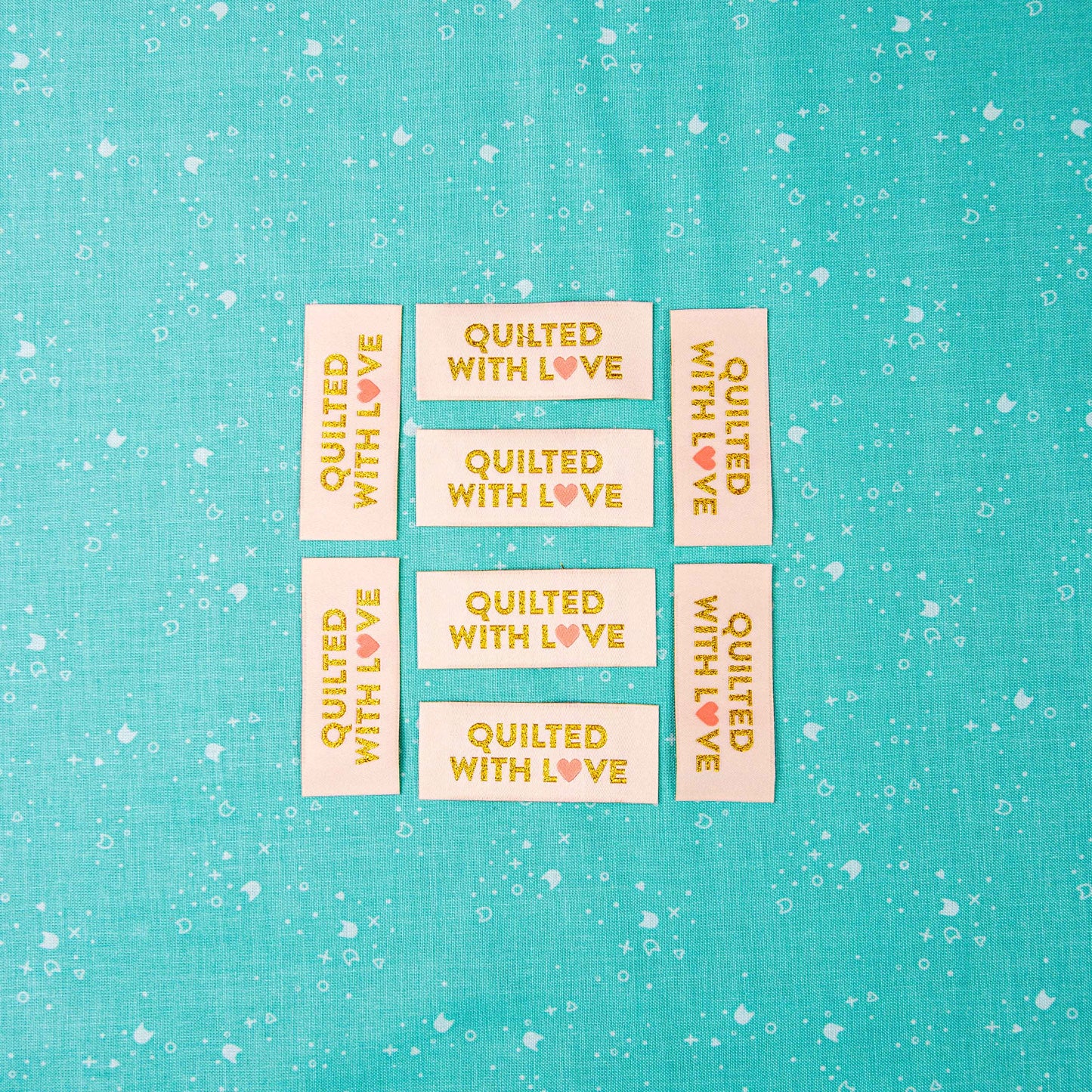 Quilted with Love Gold Woven Labels by Sarah Hearts