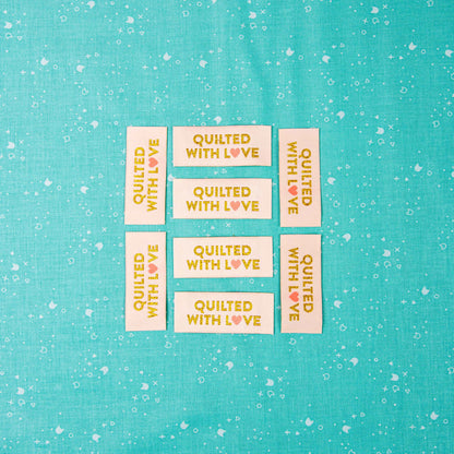 Quilted with Love Gold Woven Labels by Sarah Hearts