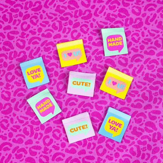 Speech Bubbles - Woven Sewing Labels by LollyTags