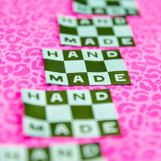 Handmade Checkerboard Large Garment Labels by Matchy Matchy