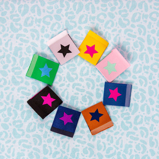 Bright Stars - Woven Sewing Labels by LollyTags